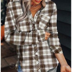 NWT Pumpkin Spice Cold Brew Plaid Top Size XXL